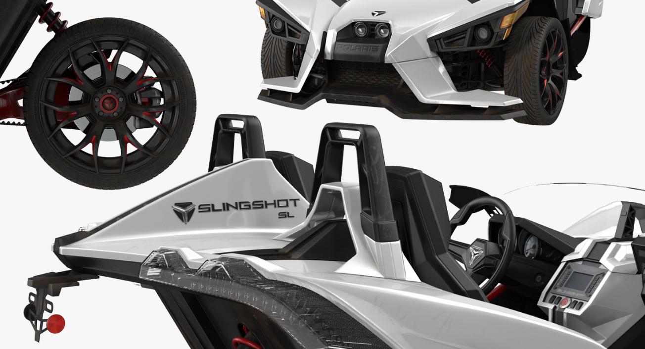 Polaris Slingshot Trike White 2016 3D model