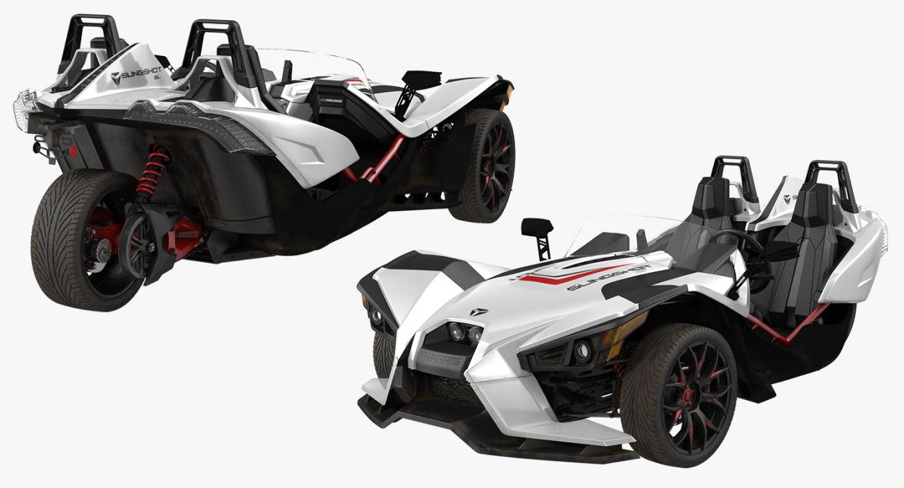 Polaris Slingshot Trike White 2016 3D model