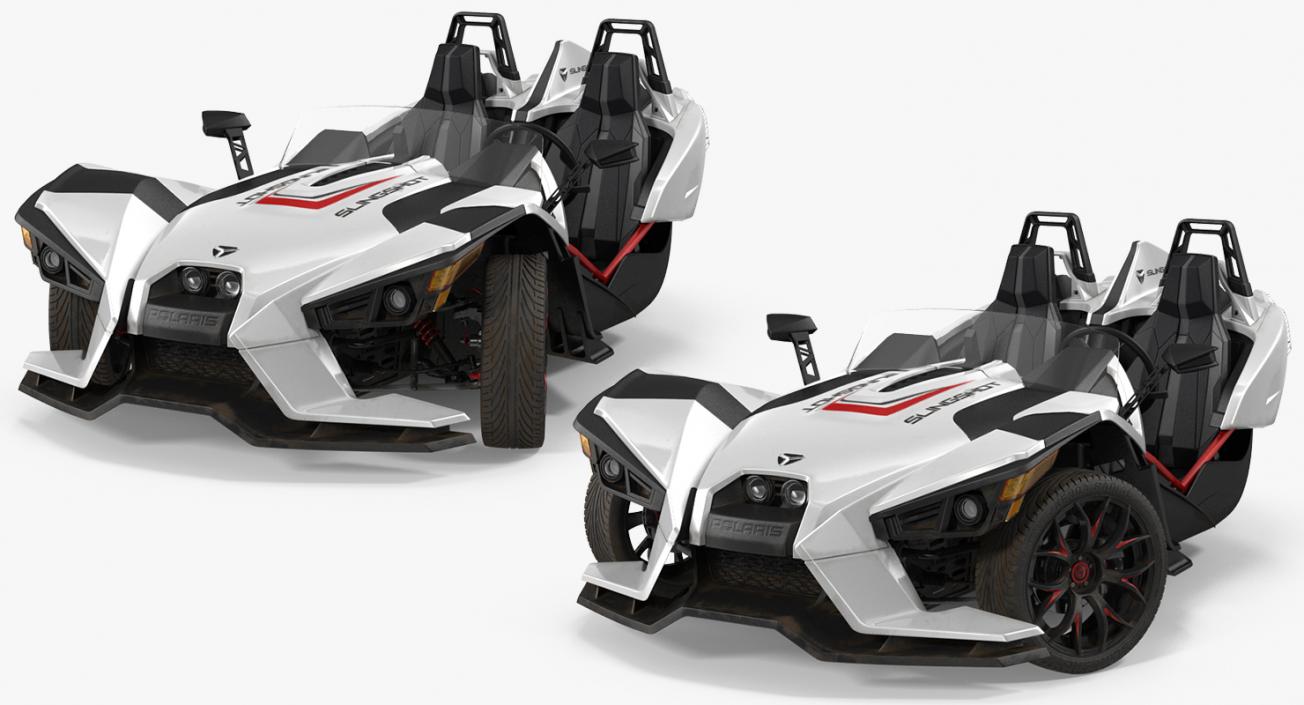 Polaris Slingshot Trike White 2016 3D model