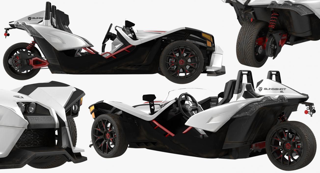 Polaris Slingshot Trike White 2016 3D model