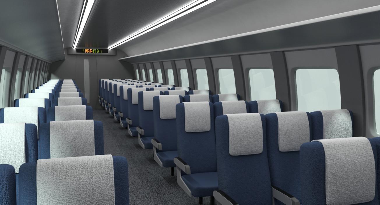 High Speed Train Passenger Wagon 3D