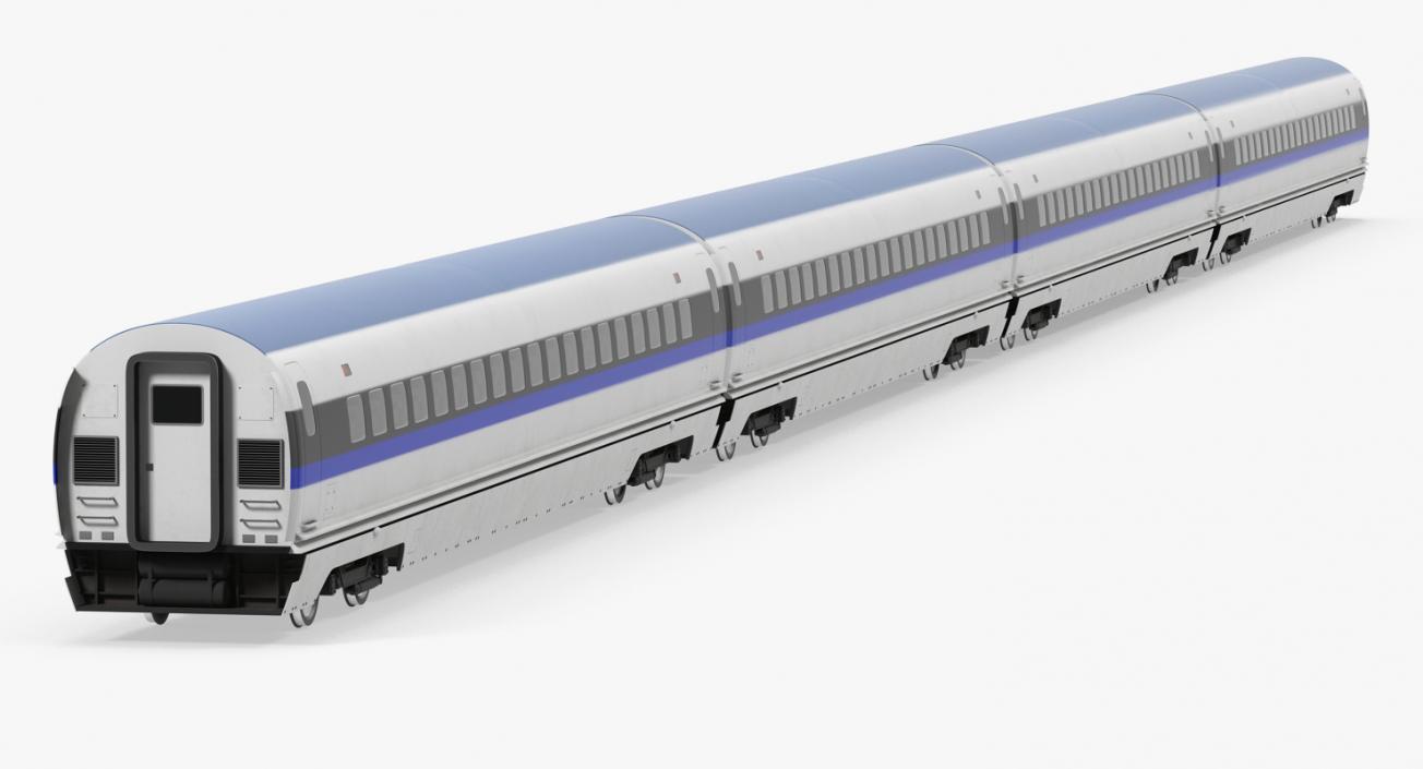 High Speed Train Passenger Wagon 3D