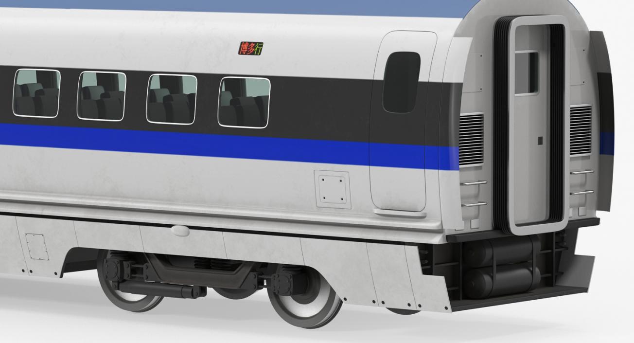 High Speed Train Passenger Wagon 3D