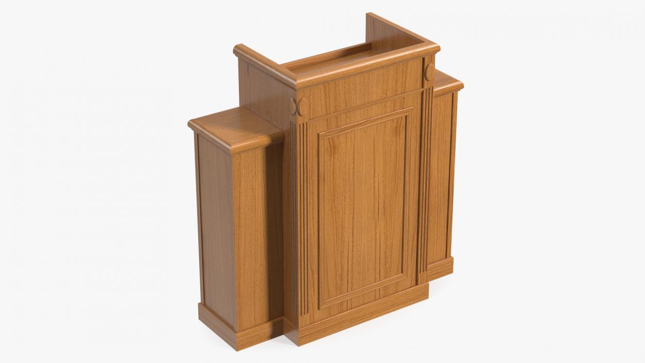 Religious Pulpit Light Wood 3D