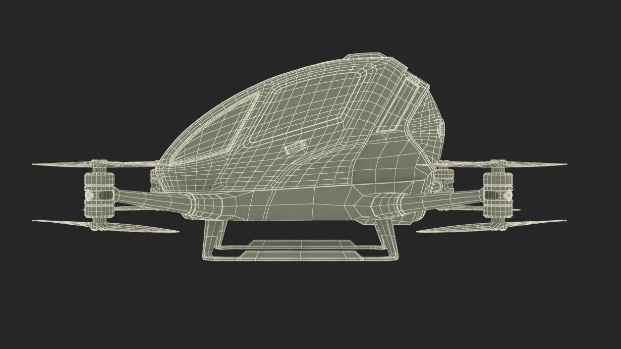 3D Flying Taxis Hub with Drones model