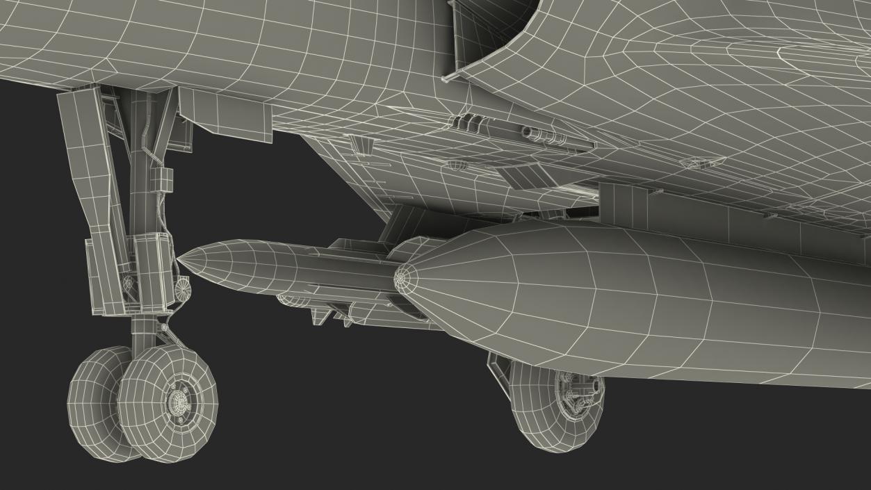 3D French Air Force Mirage 2000C with Armament model