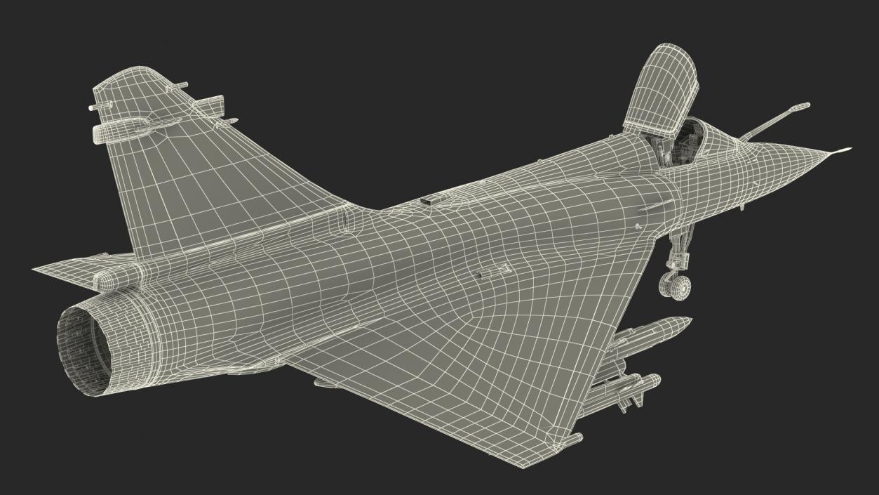 3D French Air Force Mirage 2000C with Armament model