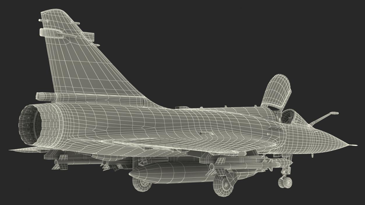 3D French Air Force Mirage 2000C with Armament model