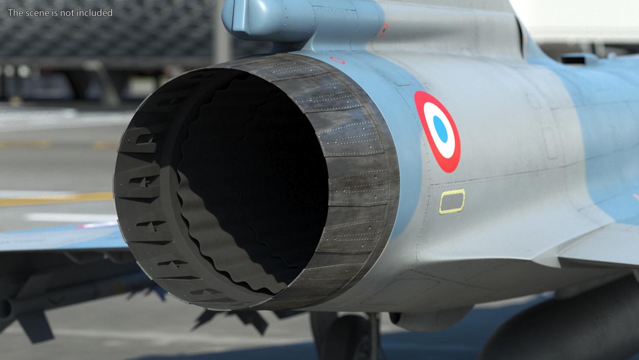 3D French Air Force Mirage 2000C with Armament model