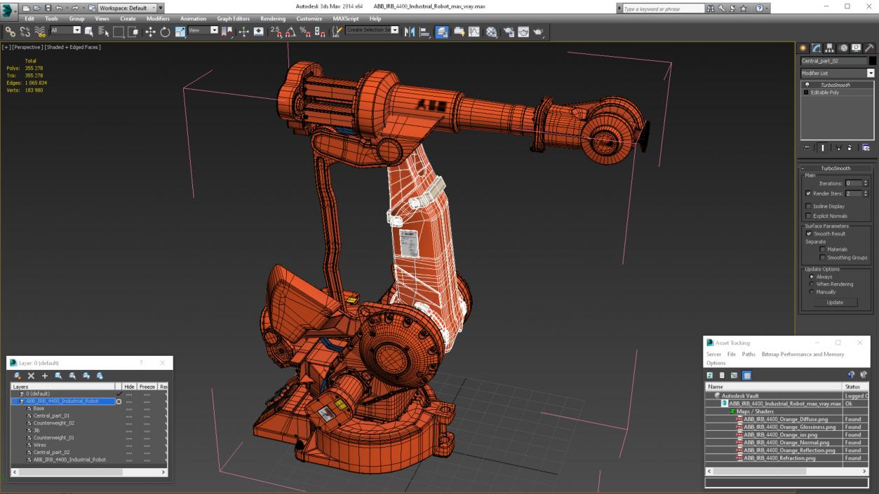 ABB IRB 4400 Industrial Robot 3D model