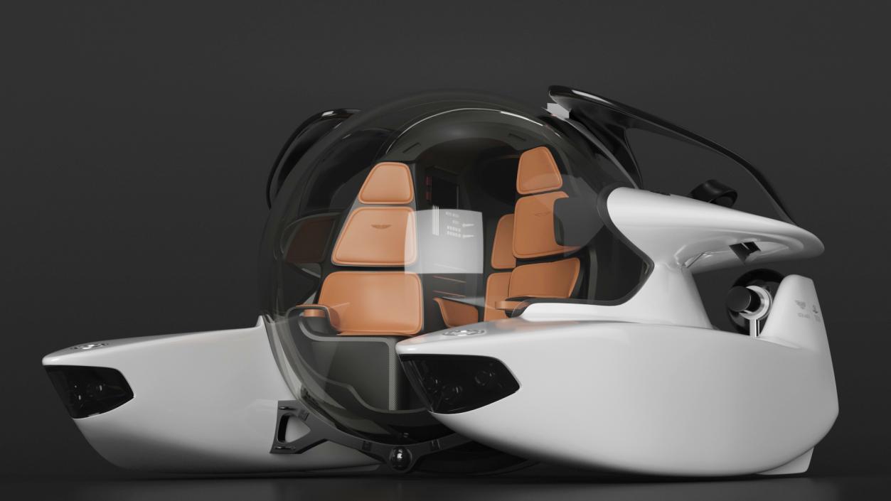 Aston Martin Luxurious Personal Submarine White 3D