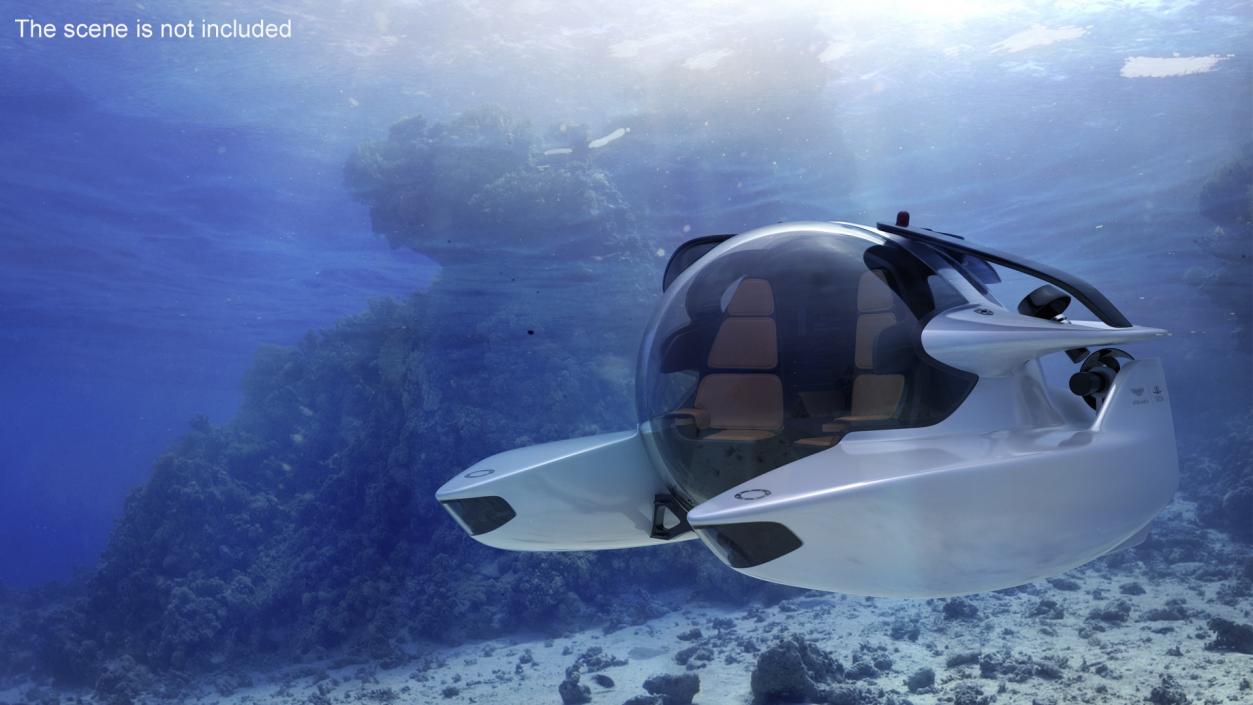 Aston Martin Luxurious Personal Submarine White 3D