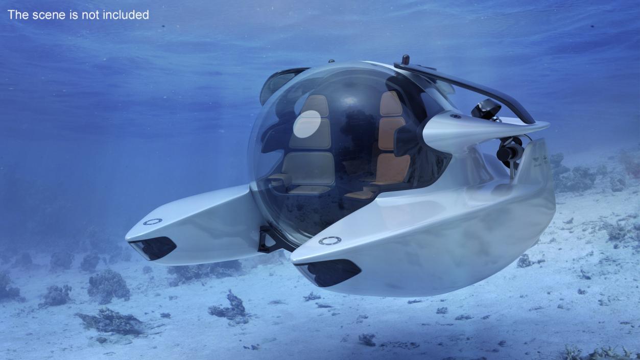 Aston Martin Luxurious Personal Submarine White 3D