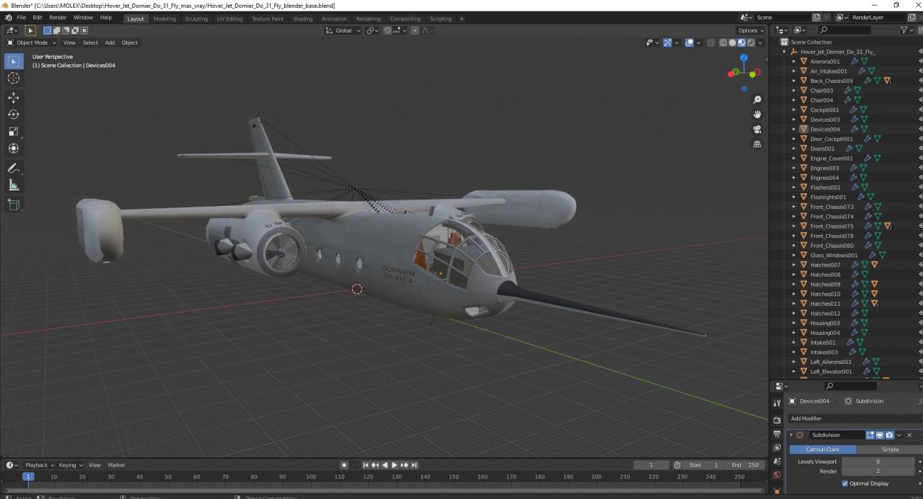 Hover Jet Dornier Do 31 Fly 3D