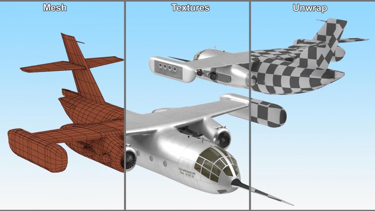 Hover Jet Dornier Do 31 Fly 3D