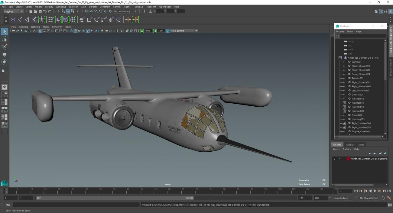 Hover Jet Dornier Do 31 Fly 3D