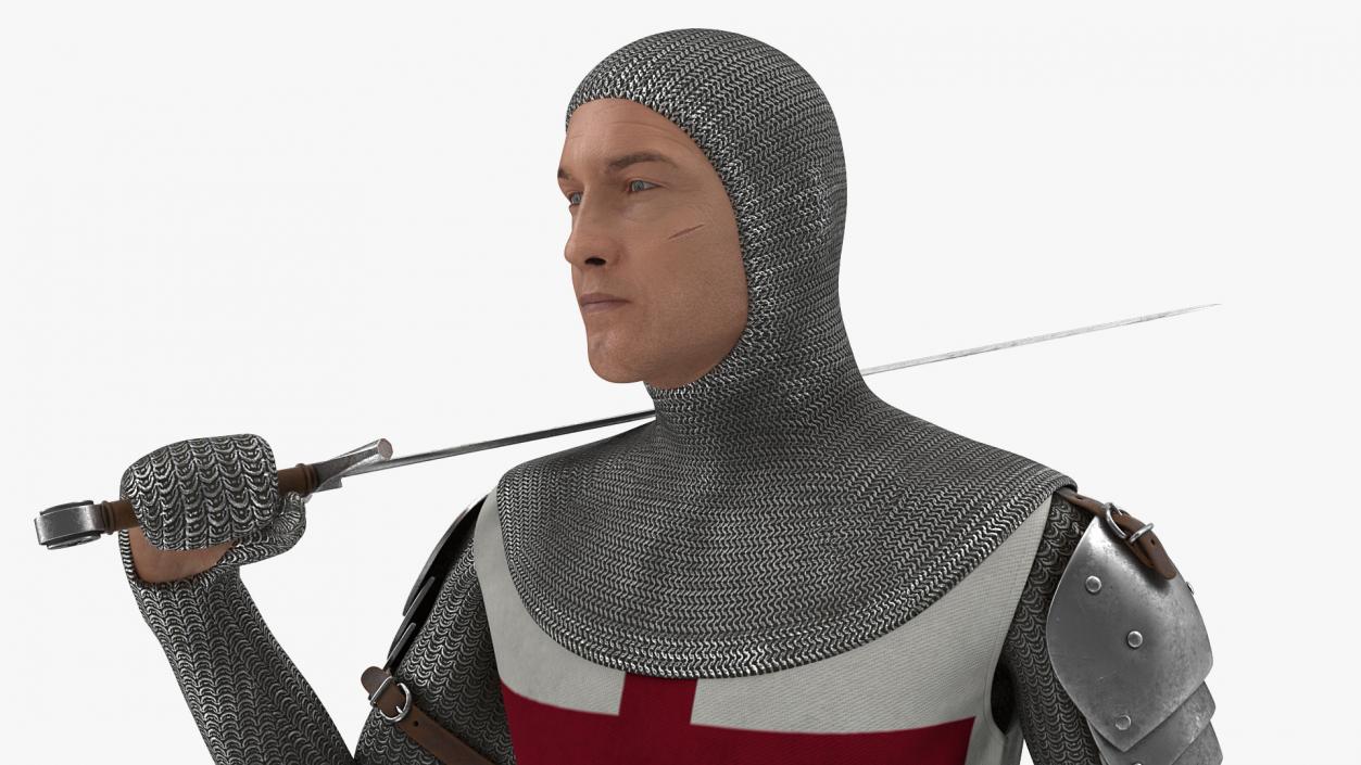 Knight Templar Walking Pose 3D