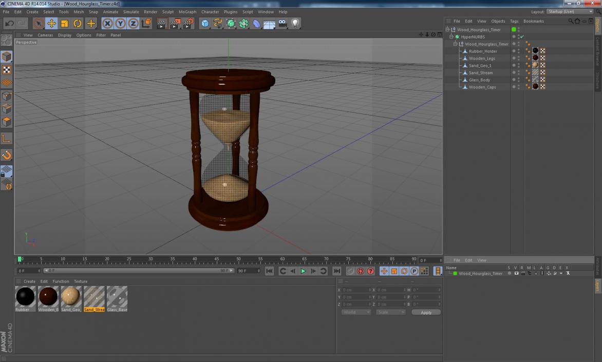 3D model Wood Hourglass Timer