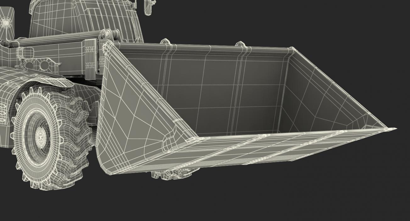 Telehandler Scoop Bucket JCB 535 Rigged 3D model