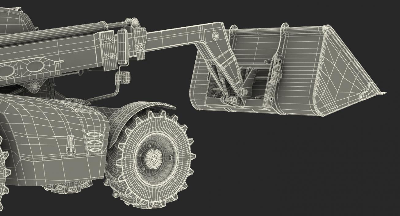 Telehandler Scoop Bucket JCB 535 Rigged 3D model