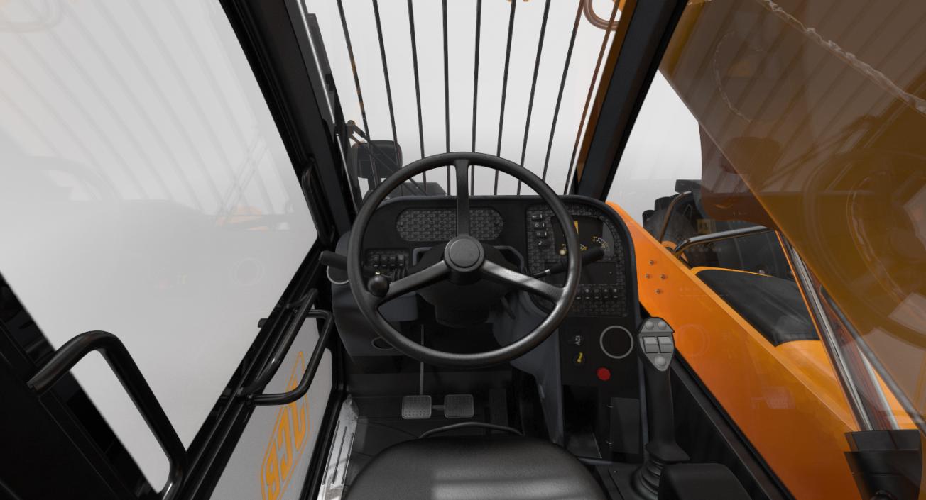 Telehandler Scoop Bucket JCB 535 Rigged 3D model