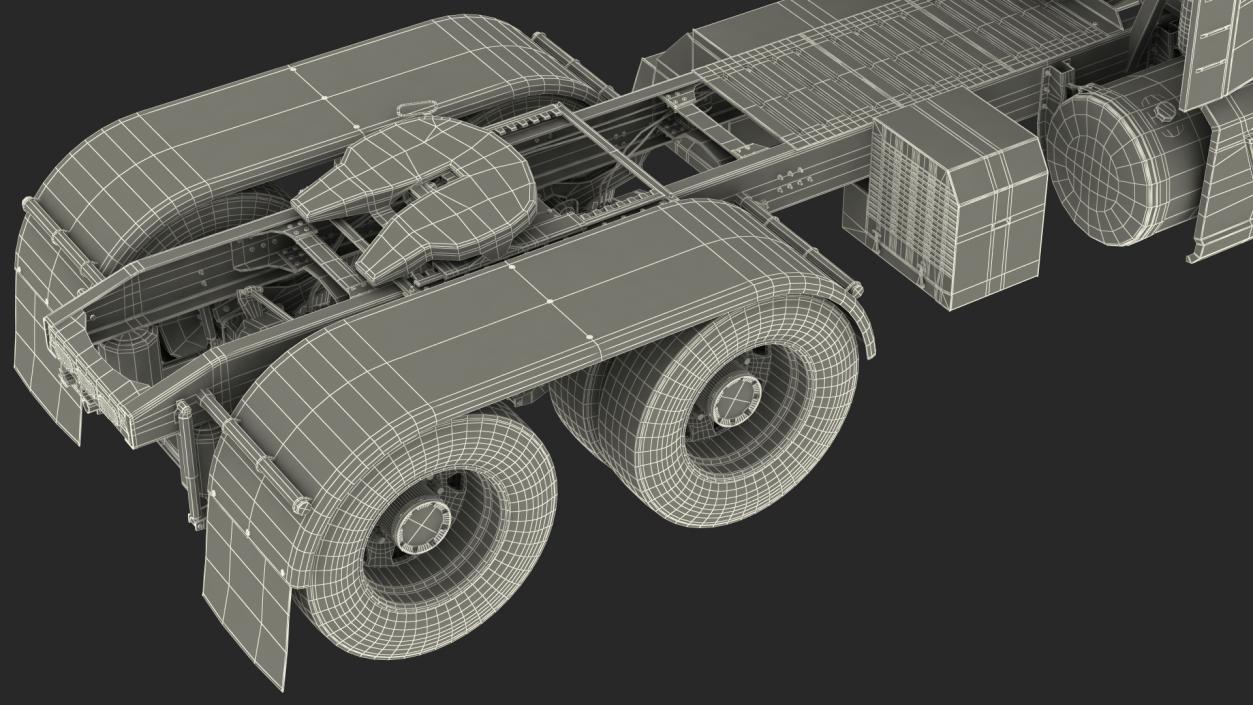 3D Semi Truck with Trailer Generic Rigged model