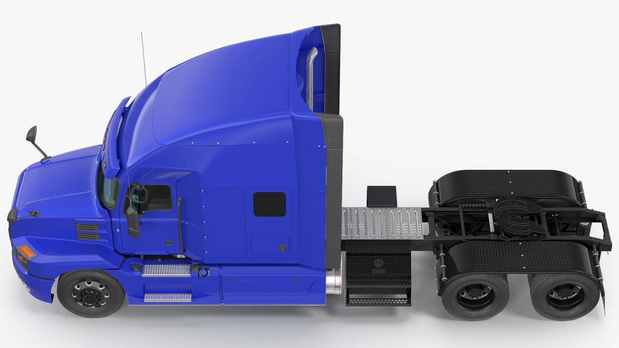 3D Semi Truck with Trailer Generic Rigged model