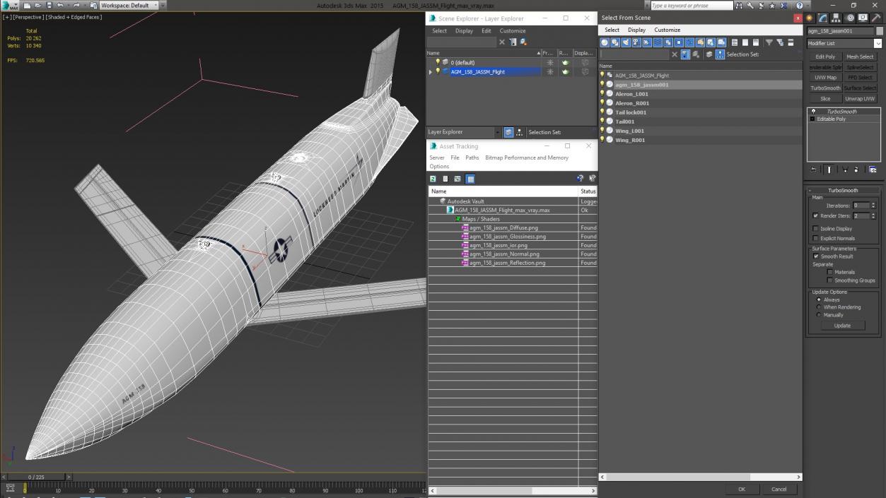 3D model AGM 158 JASSM Flight