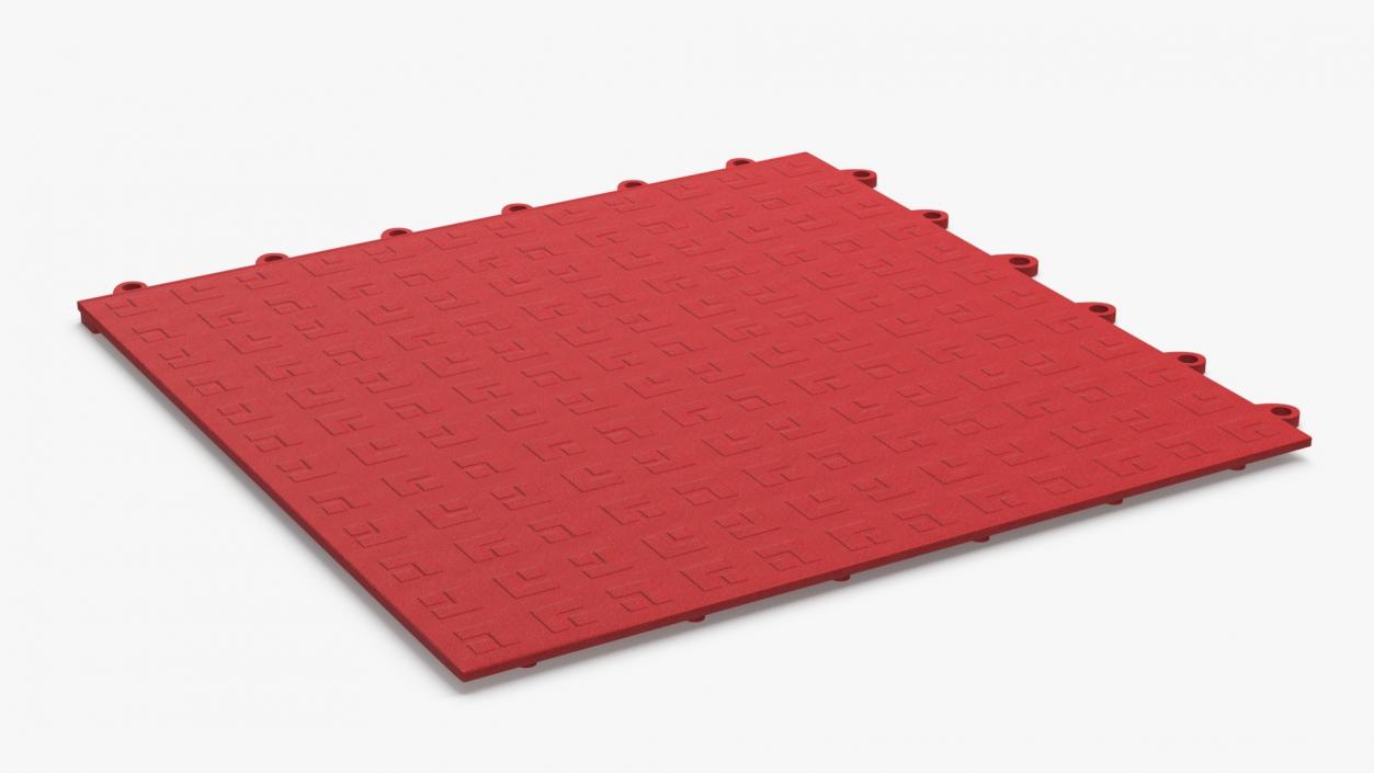 3D Interlocking Floor Mat Red 2 model