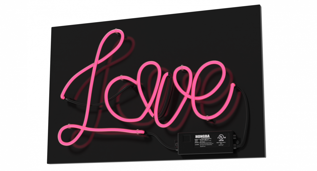 Neon Sign Love 3D model