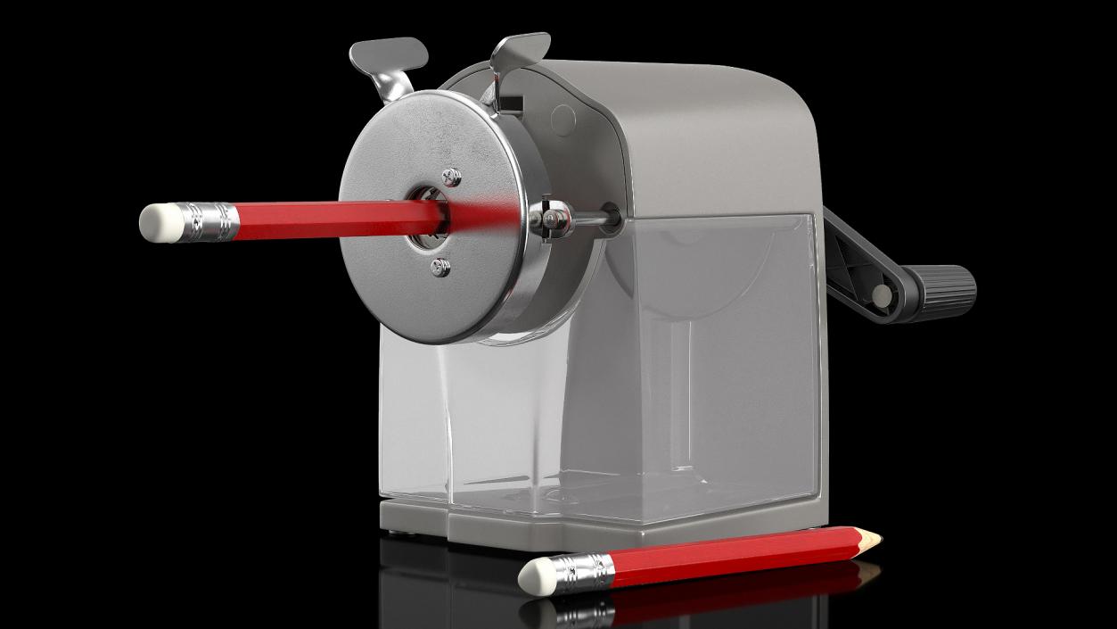 3D model Crank Pencil Sharpener with Pencils