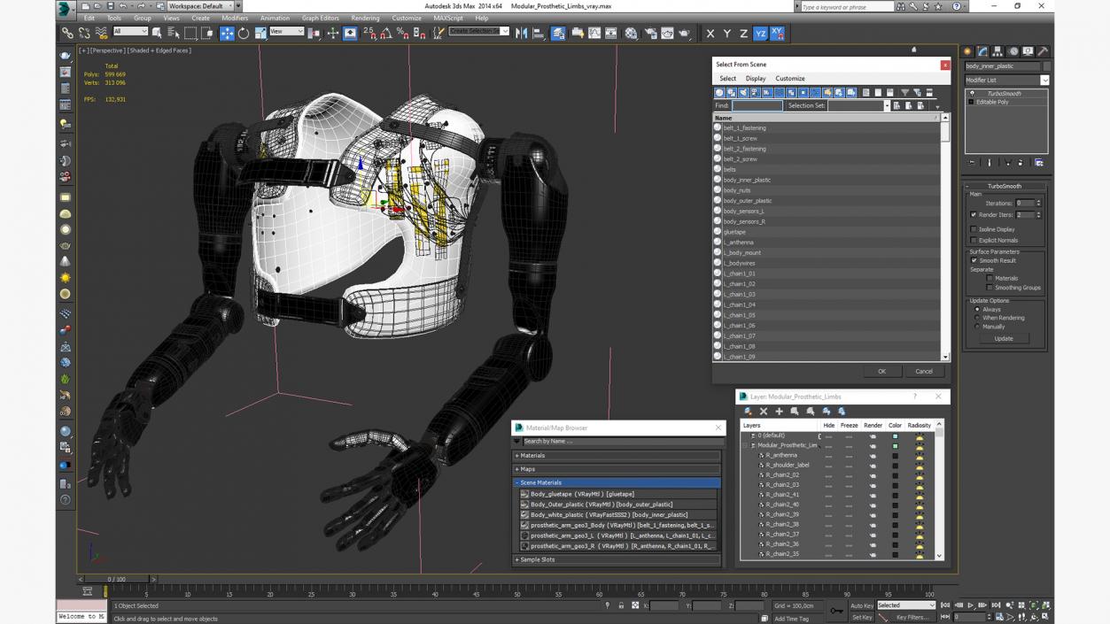 Modular Prosthetic Limbs 3D model