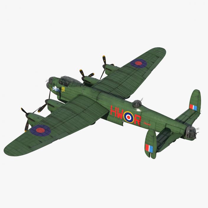 Avro Lancaster Four Engined Heavy Bomber Rigged 3D