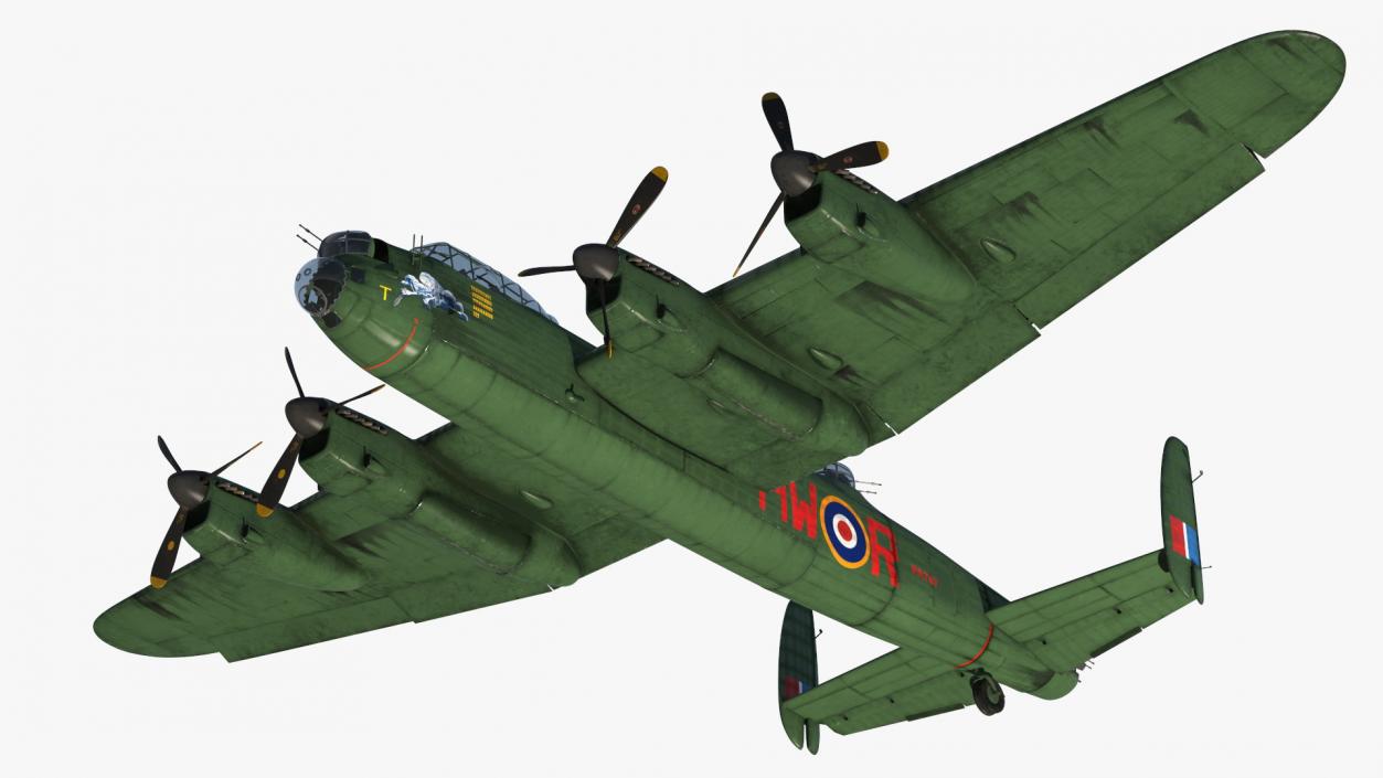 Avro Lancaster Four Engined Heavy Bomber Rigged 3D