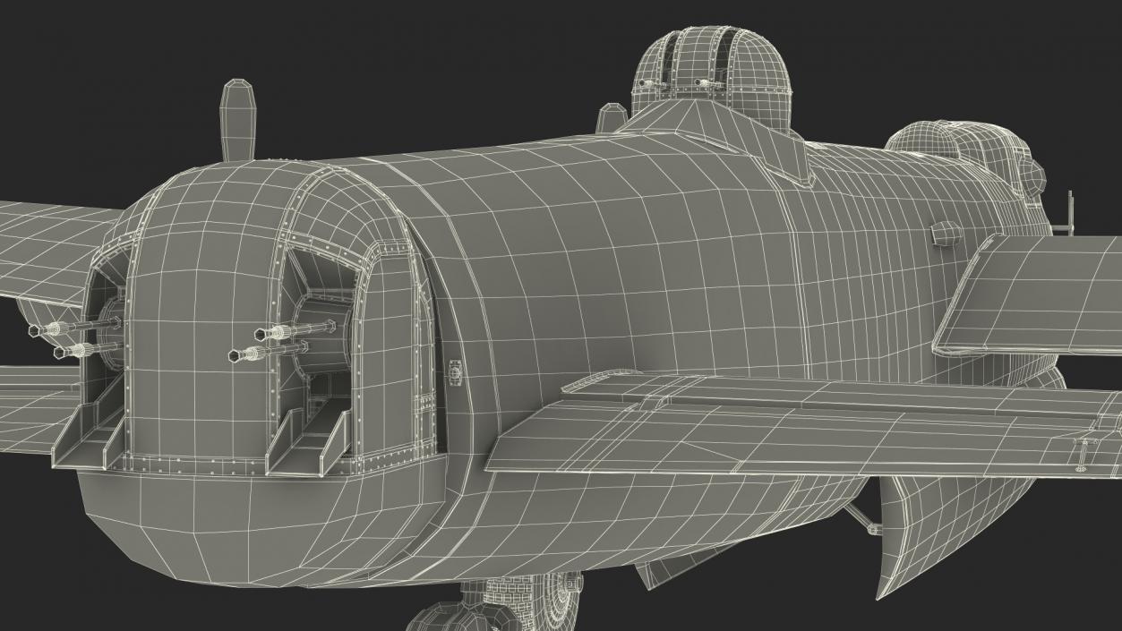 Avro Lancaster Four Engined Heavy Bomber Rigged 3D