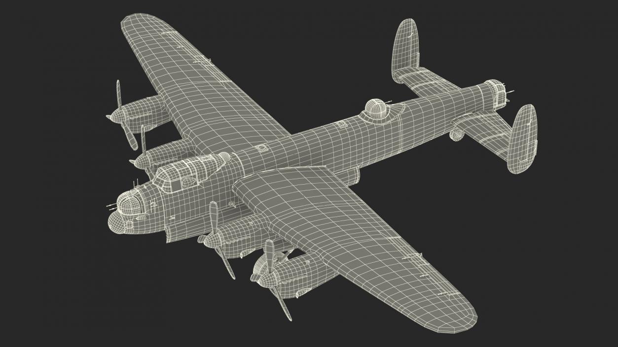 Avro Lancaster Four Engined Heavy Bomber Rigged 3D