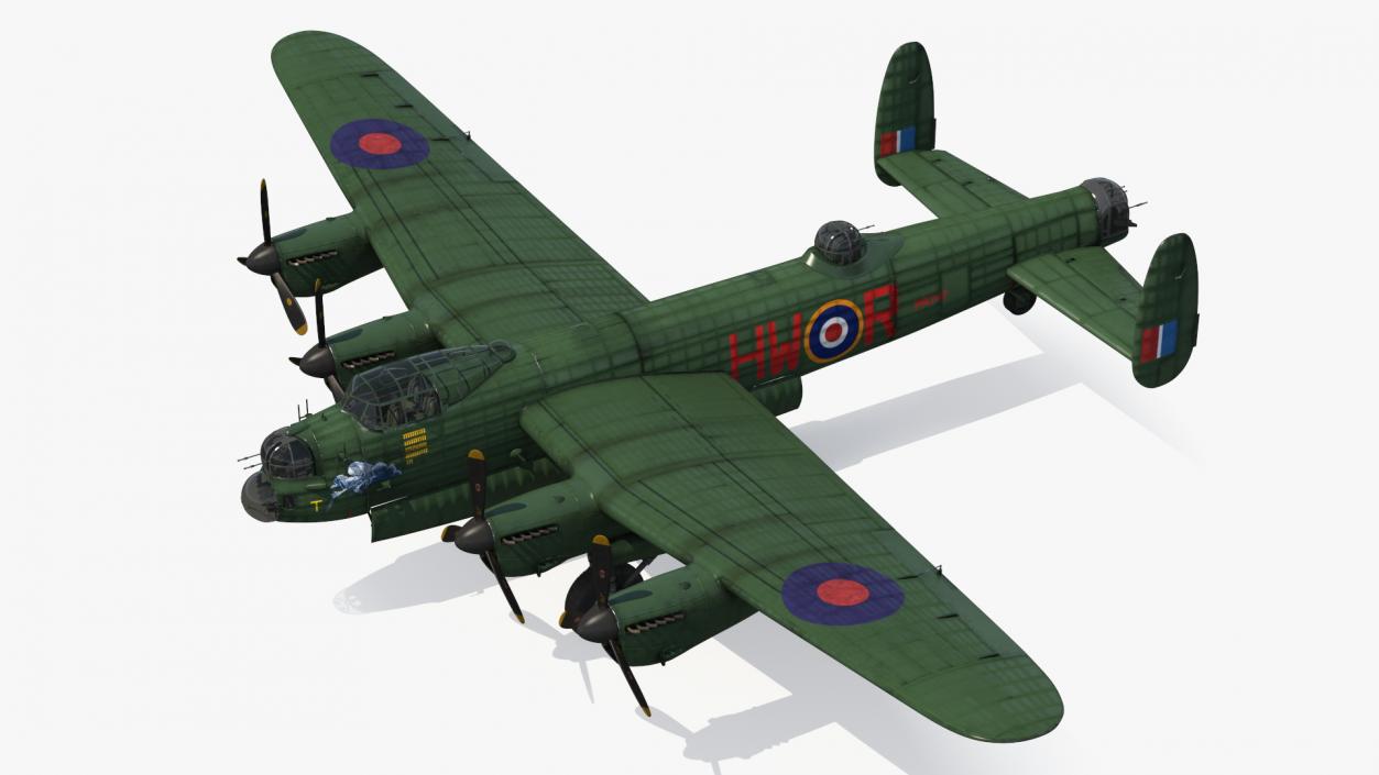 Avro Lancaster Four Engined Heavy Bomber Rigged 3D