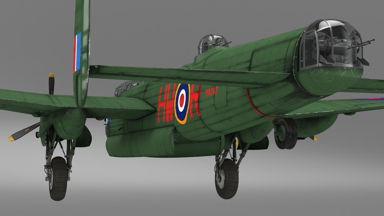 Avro Lancaster Four Engined Heavy Bomber Rigged 3D