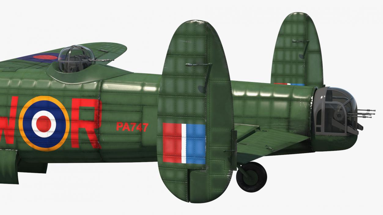 Avro Lancaster Four Engined Heavy Bomber Rigged 3D