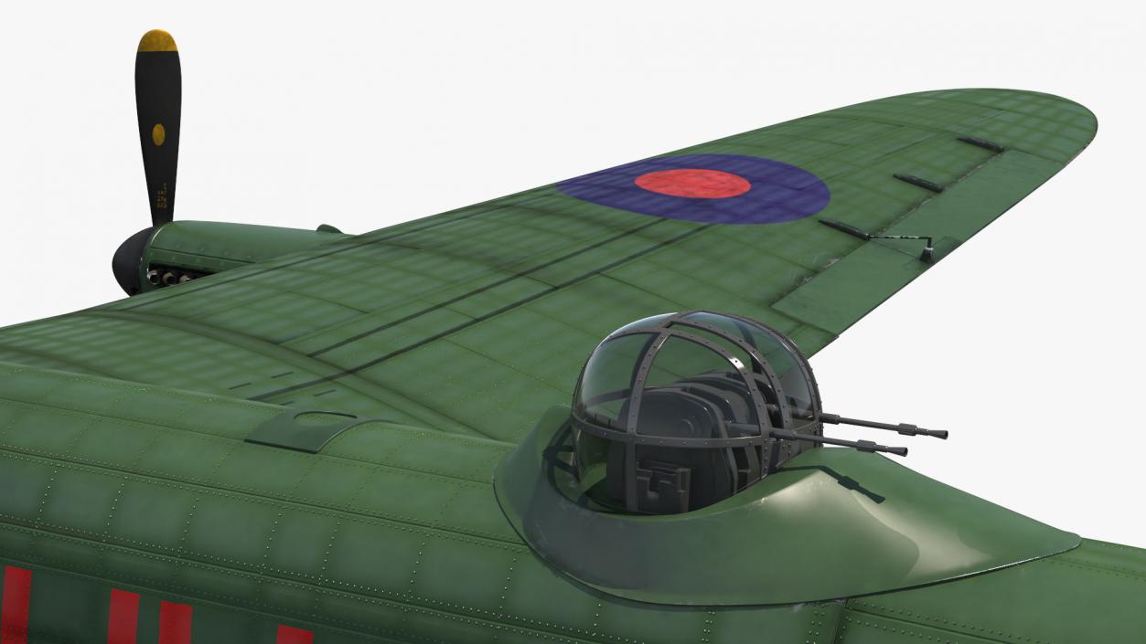 Avro Lancaster Four Engined Heavy Bomber Rigged 3D