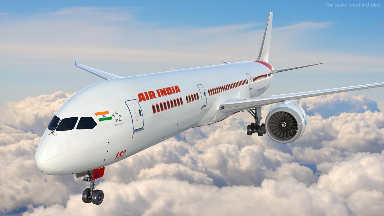 3D Air India Boeing 787-9 Dreamliner model