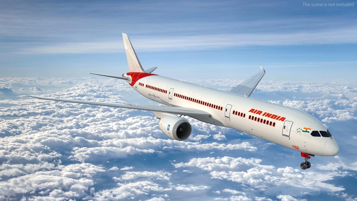 3D Air India Boeing 787-9 Dreamliner model