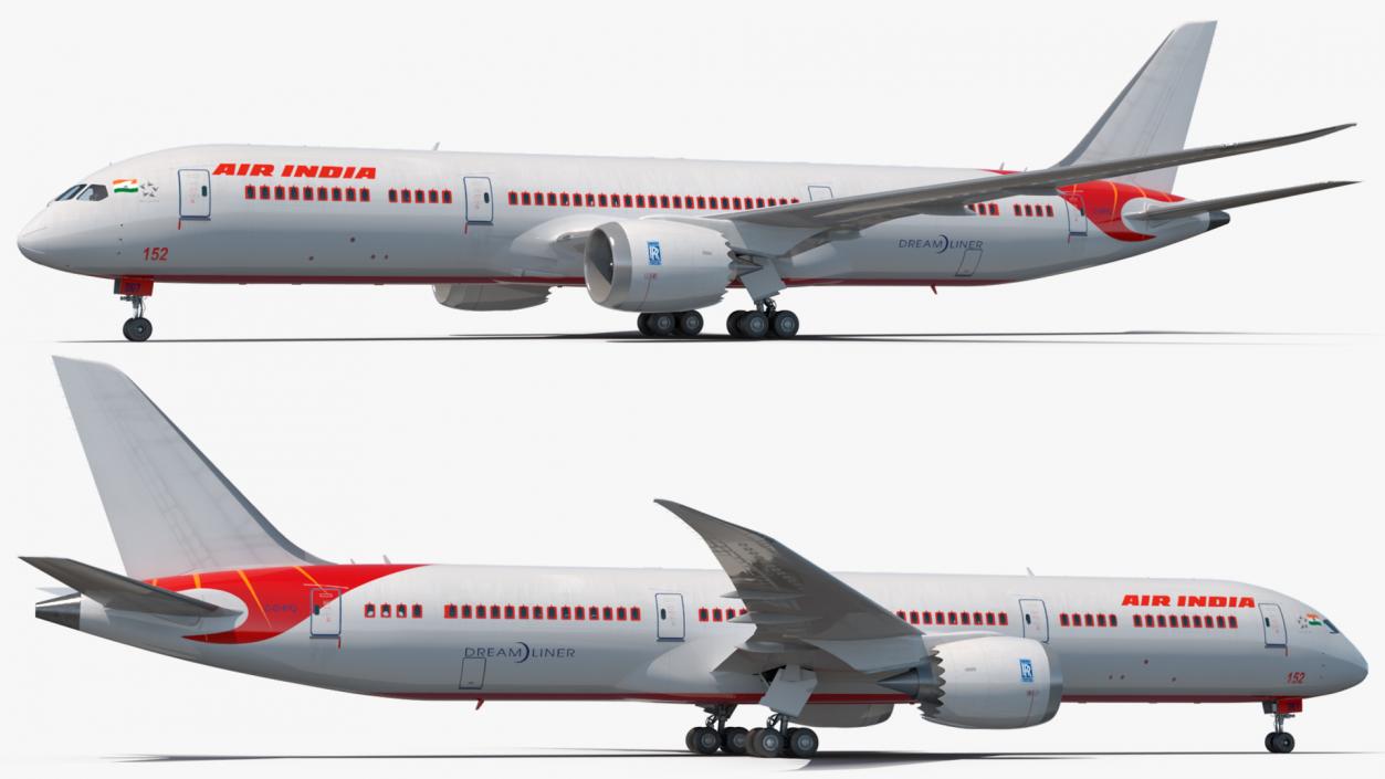 3D Air India Boeing 787-9 Dreamliner model