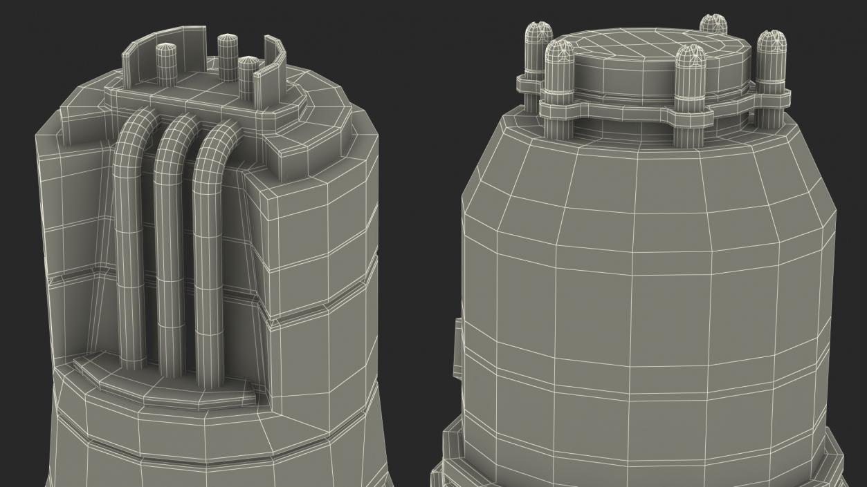 3D model Sci Fi Depleted Energy Battery