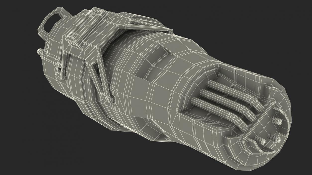 3D model Sci Fi Depleted Energy Battery