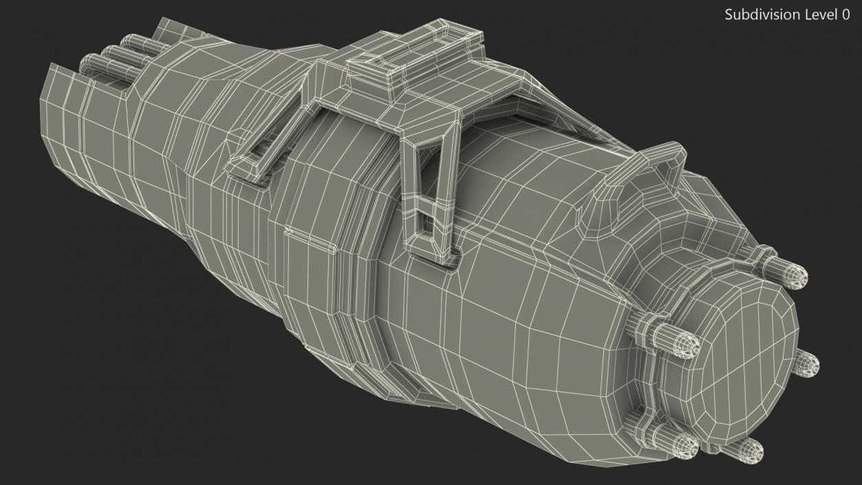 3D model Sci Fi Depleted Energy Battery