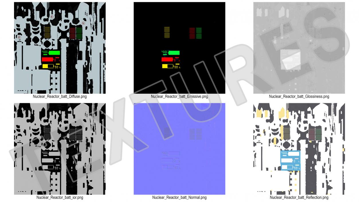 3D model Sci Fi Depleted Energy Battery