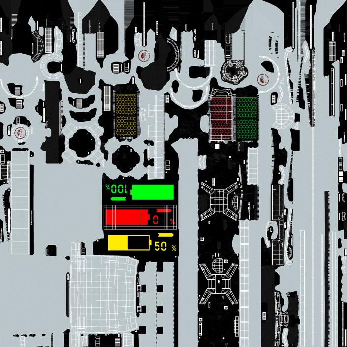 3D model Sci Fi Depleted Energy Battery