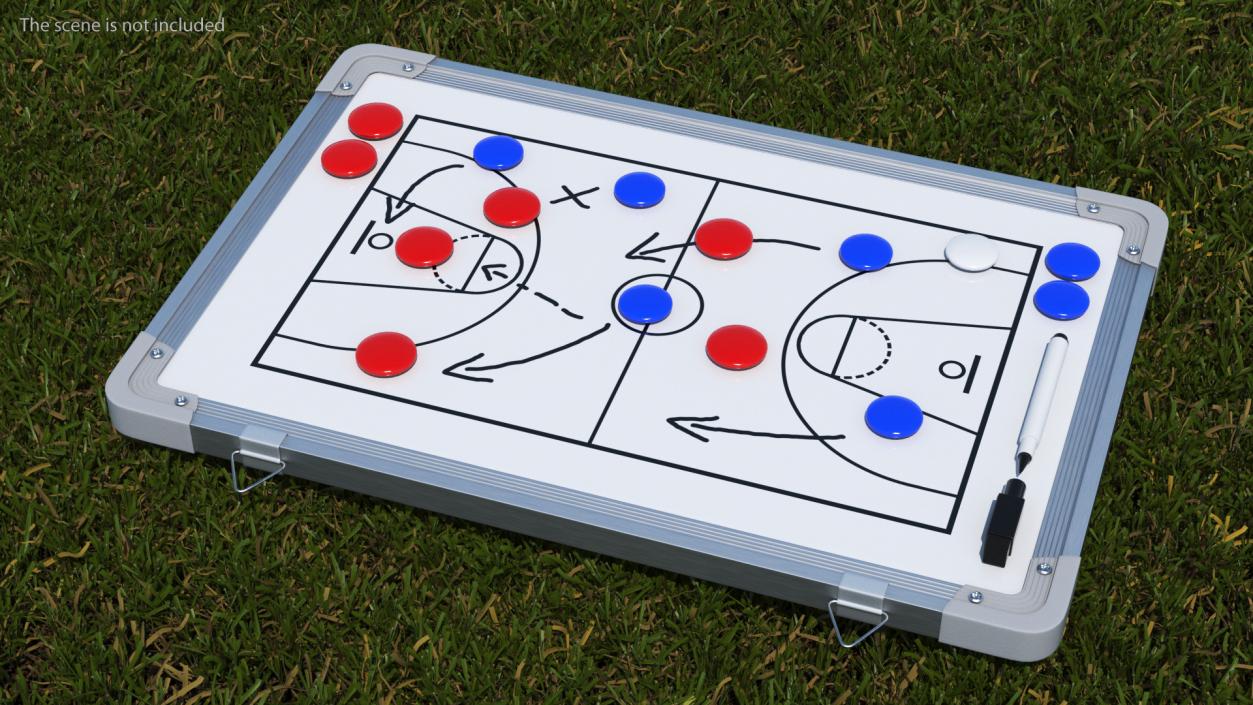 Basketball Coaching Board with Game Plan Fur 3D model