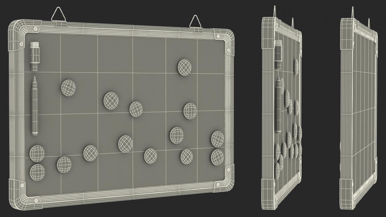 Basketball Coaching Board with Game Plan Fur 3D model